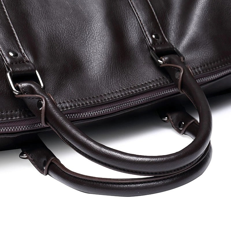 Large-Capacity Leather Travel Duffel – Lightweight Carry-On Bag, Durable for Weekend Getaways, Travel