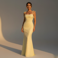 Lemon Floral Jacquard Maxi Dress for Women - Elegant Summer Wear