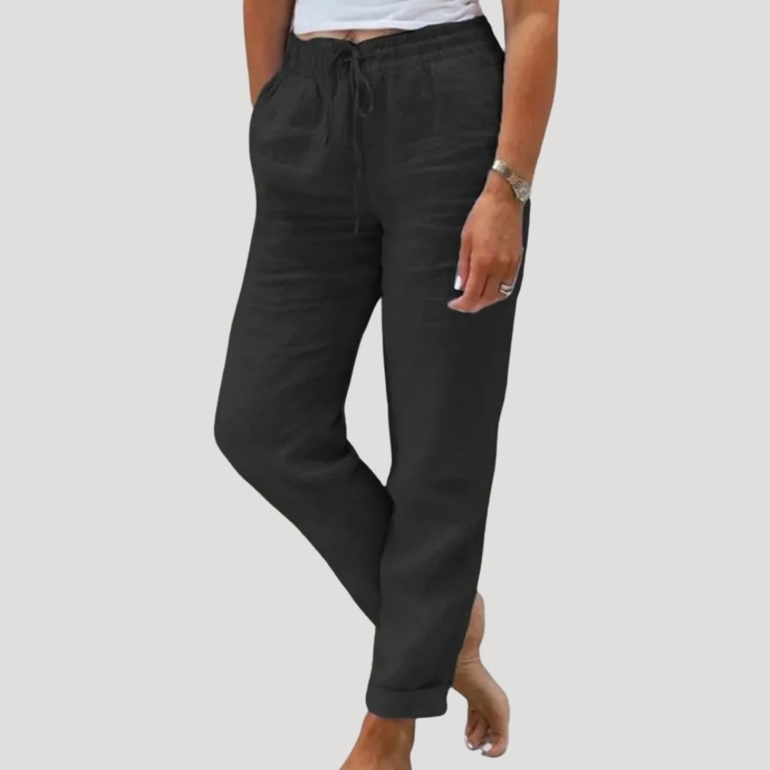 Lightweight Linen Summer Trousers for Casual Wear - Comfortable Fit