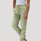 Lightweight Linen Summer Trousers for Casual Wear - Comfortable Fit