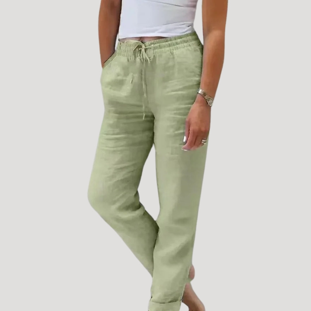 Lightweight Linen Summer Trousers for Casual Wear - Comfortable Fit