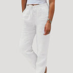 Lightweight Linen Summer Trousers for Casual Wear - Comfortable Fit