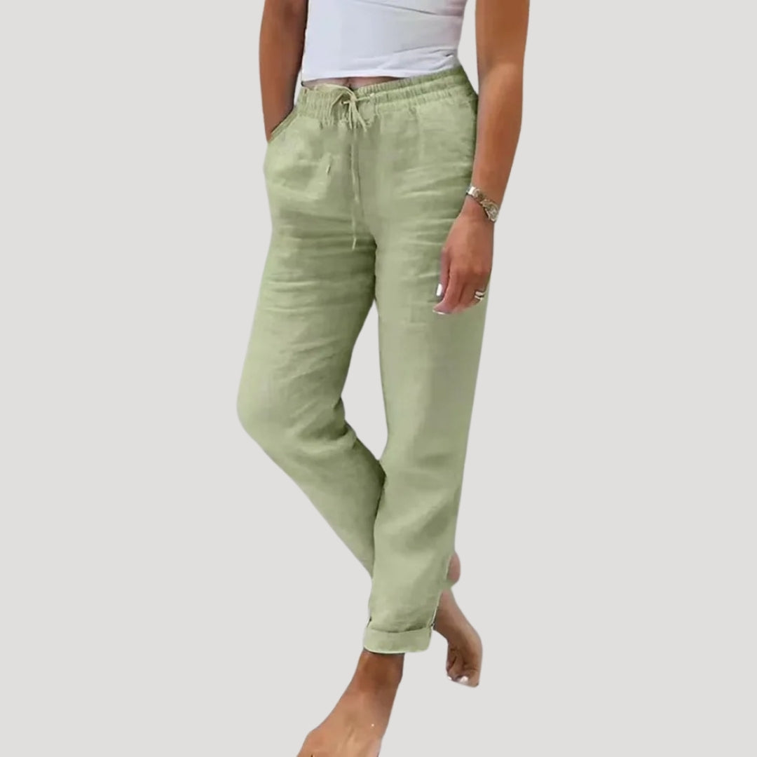 Lightweight Linen Summer Trousers for Casual Wear - Comfortable Fit
