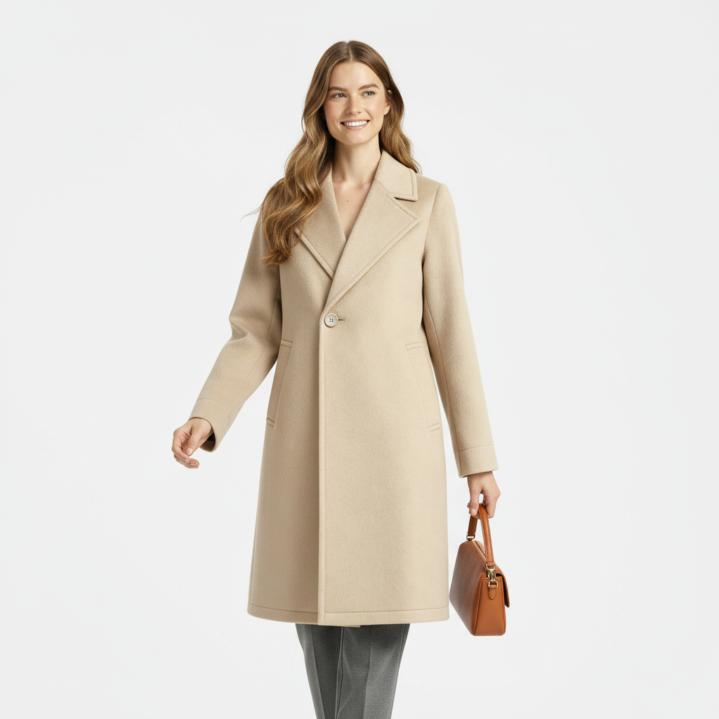 Lightweight Women's Long Trench Coat - Single-Breasted Design for Stylish Outerwear in Various Colors