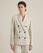 Linen Blazer Jacket for Women – Breathable Summer Outerwear – Chic Design
