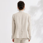 Linen Blazer Jacket for Women – Breathable Summer Outerwear – Chic Design