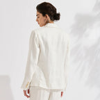 Linen Blazer Jacket for Women – Breathable Summer Outerwear – Chic Design