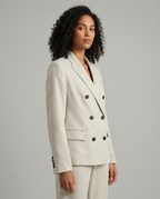 Linen Blazer Jacket for Women – Breathable Summer Outerwear – Chic Design