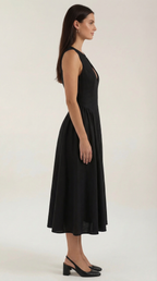Linen Cutout Dress for Women - Casual Summer Style - Lightweight and Breathable Fabric - Perfect for Outdoor Events