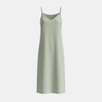Linen Midi Slip Dress for Women - Summer Casual Wear, Lightweight and Breathable