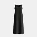 Linen Midi Slip Dress for Women - Summer Casual Wear, Lightweight and Breathable