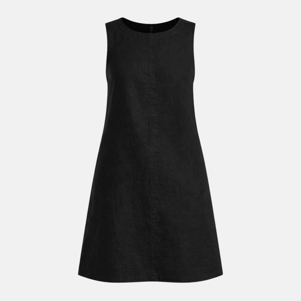 Linen Mini Shift Dress for Women - Sleeveless Casual Summer Wear