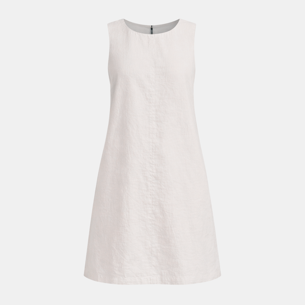 Linen Mini Shift Dress for Women - Sleeveless Casual Summer Wear