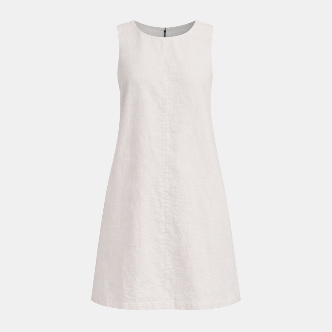 Linen Mini Shift Dress for Women - Sleeveless Casual Summer Wear