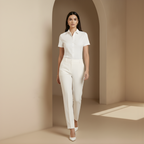 Linen Short Sleeve Women's Shirt for Casual Wear and Everyday Comfort
