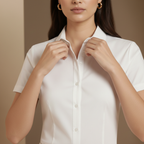 Linen Short Sleeve Women's Shirt for Casual Wear and Everyday Comfort
