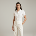 Linen Short Sleeve Women's Shirt for Casual Wear and Everyday Comfort