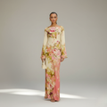 Long Sleeve Maxi Dress in Soft Fabric for Elegant Party Wear