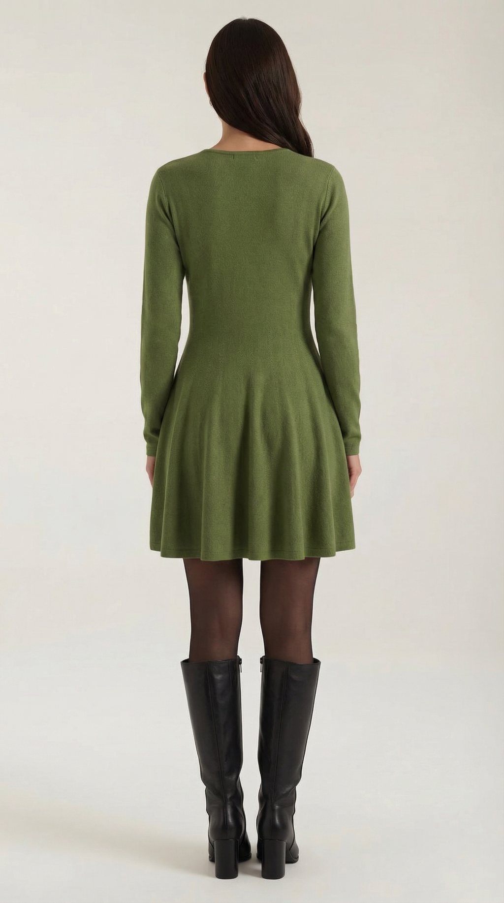 Long Sleeve Pleated Mini Dress in Soft Fabric - Elegant Casual Wear for Parties and Events