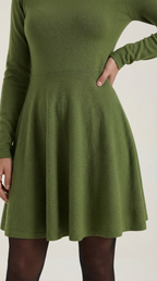 Long Sleeve Pleated Mini Dress in Soft Fabric - Elegant Casual Wear for Parties and Events