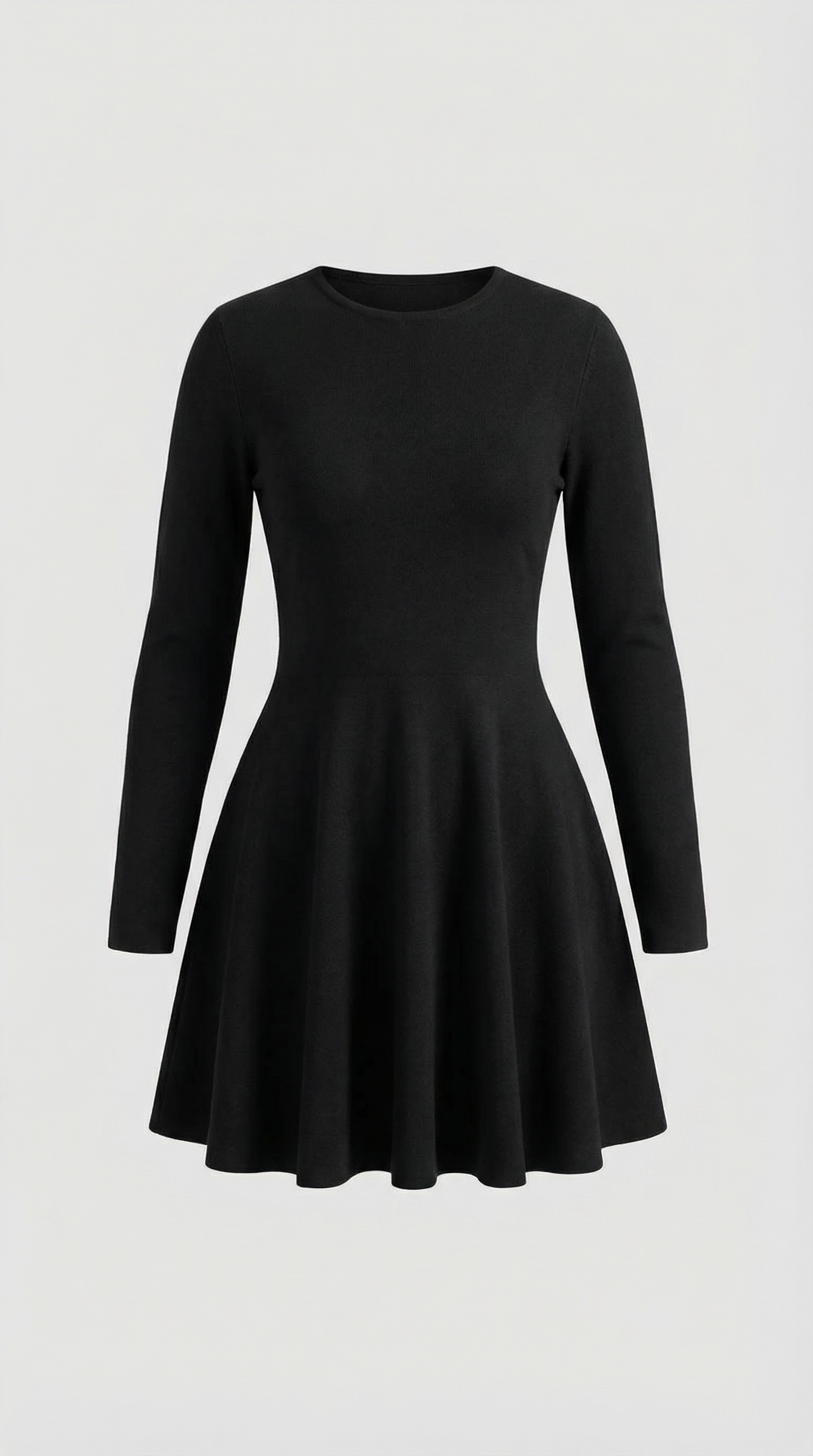 Long Sleeve Pleated Mini Dress in Soft Fabric - Elegant Casual Wear for Parties and Events