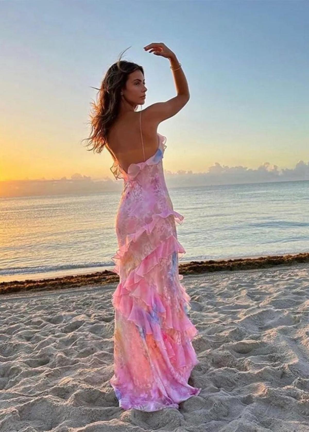 Maxi Dress for Summer Events - Lightweight Fabric, Elegant Formal Style