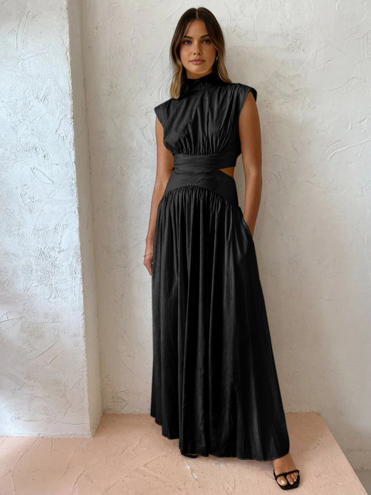 Maxi Dress for Women - Sleeveless, Lightweight Fabric, Casual Summer Wear