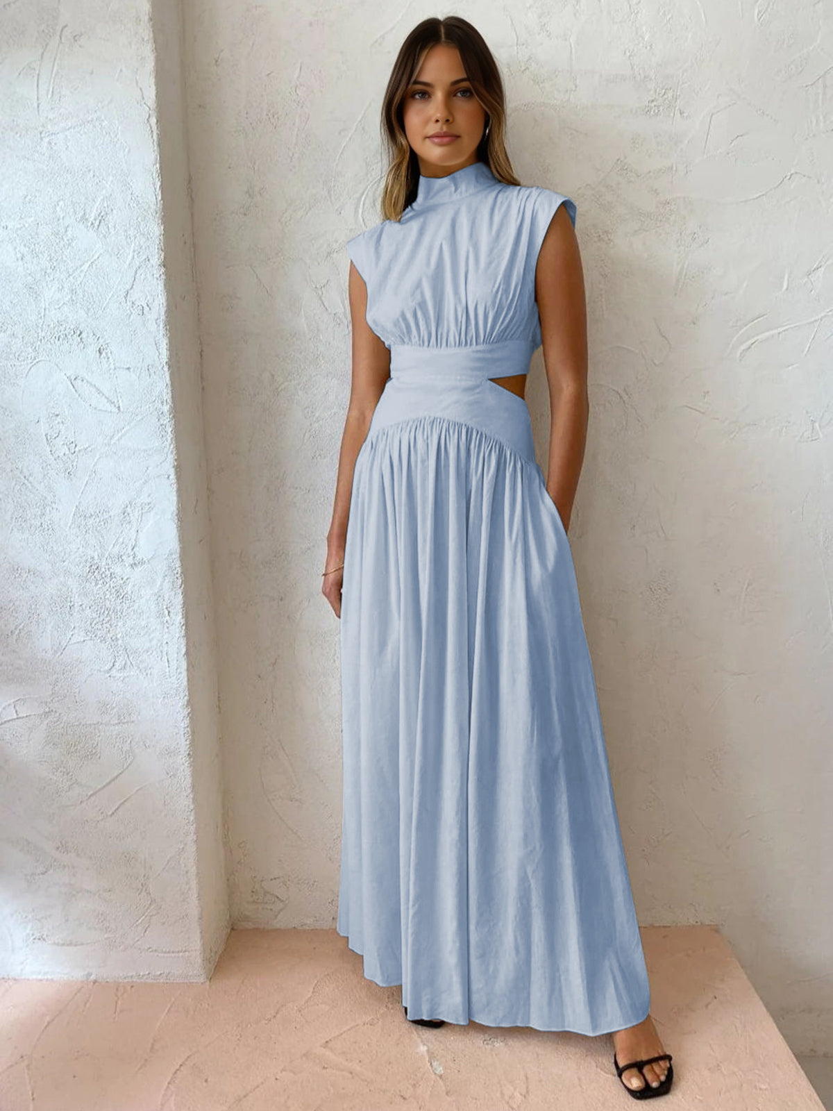 Maxi Dress for Women - Sleeveless, Lightweight Fabric, Casual Summer Wear