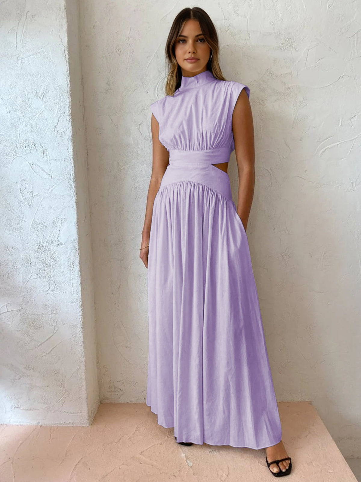 Maxi Dress for Women - Sleeveless, Lightweight Fabric, Casual Summer Wear