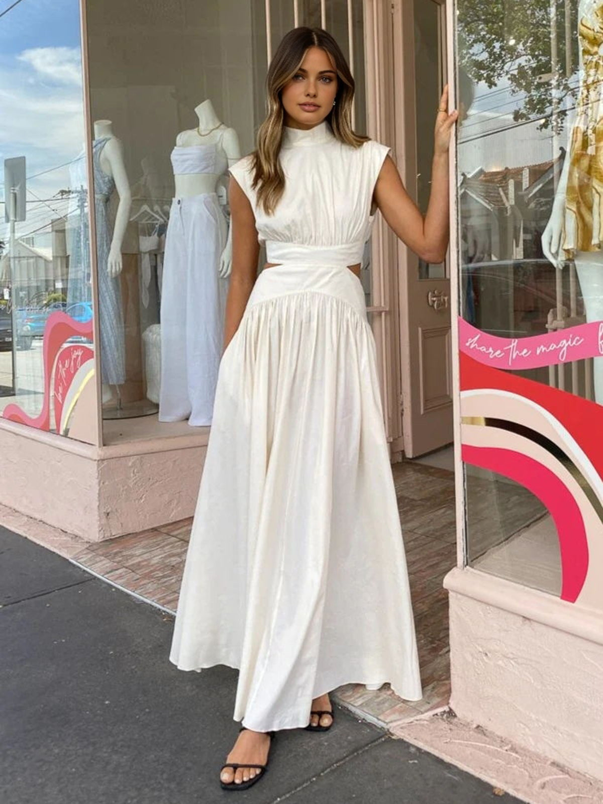 Maxi Dress for Women - Sleeveless, Lightweight Fabric, Casual Summer Wear