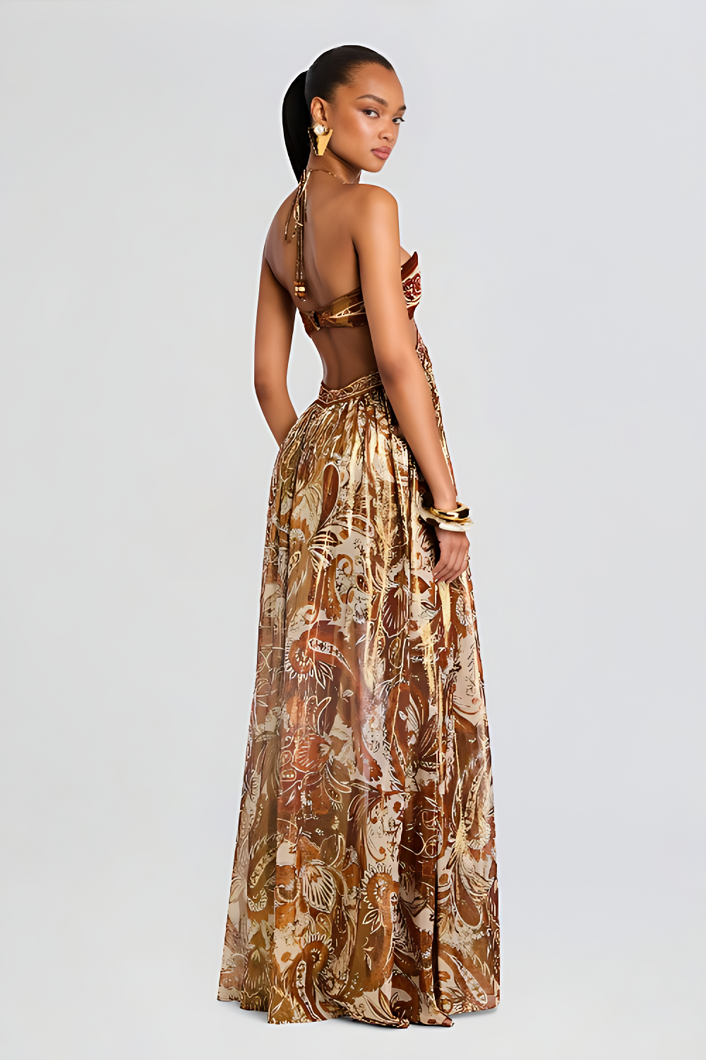 Maxi Dress with Paloma Print - Lightweight Casual Summer Dress