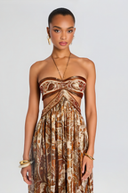 Maxi Dress with Paloma Print - Lightweight Casual Summer Dress