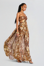 Maxi Dress with Paloma Print - Lightweight Casual Summer Dress