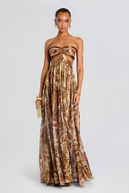 Maxi Dress with Paloma Print - Lightweight Casual Summer Dress