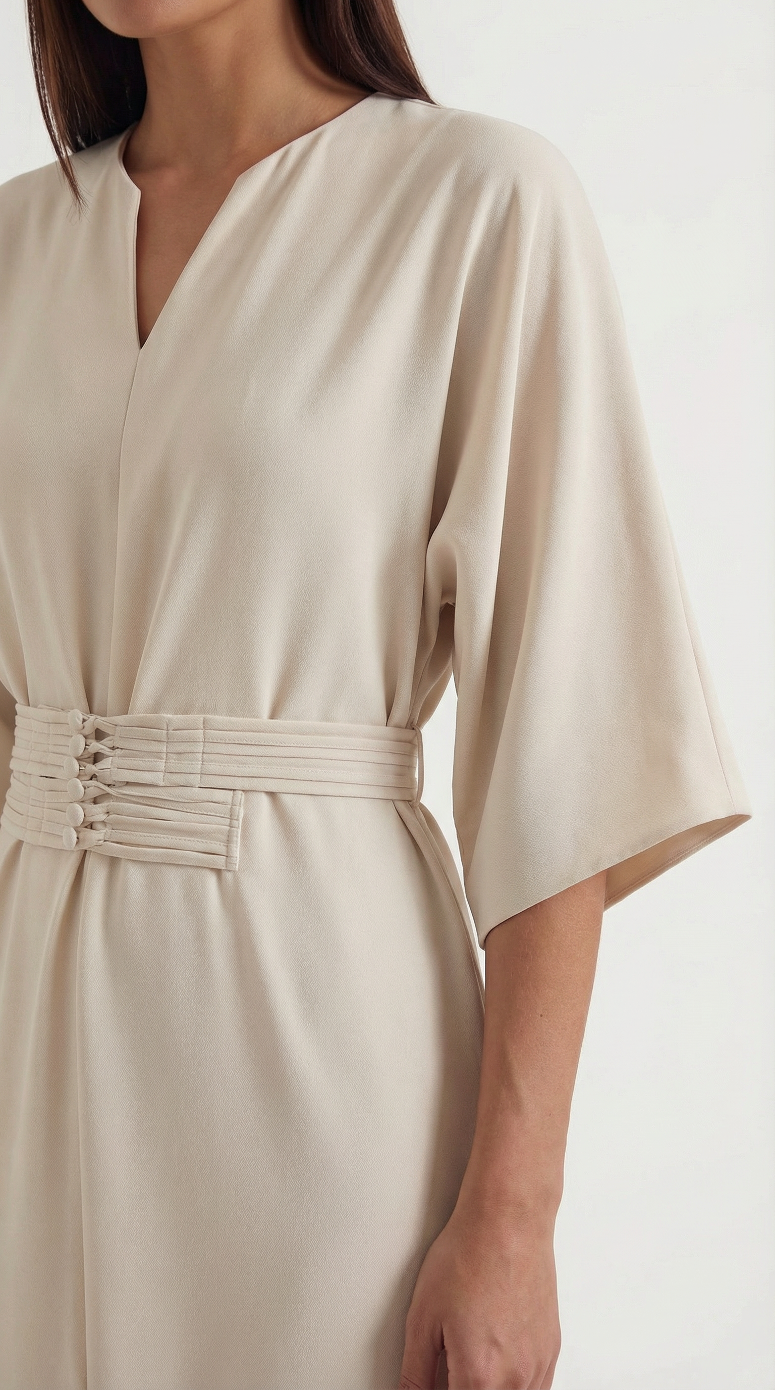 Maxi Dress with Waist Belt - Lightweight Fabric, Elegant Design for Casual or Formal Wear, Available in Multiple Colors