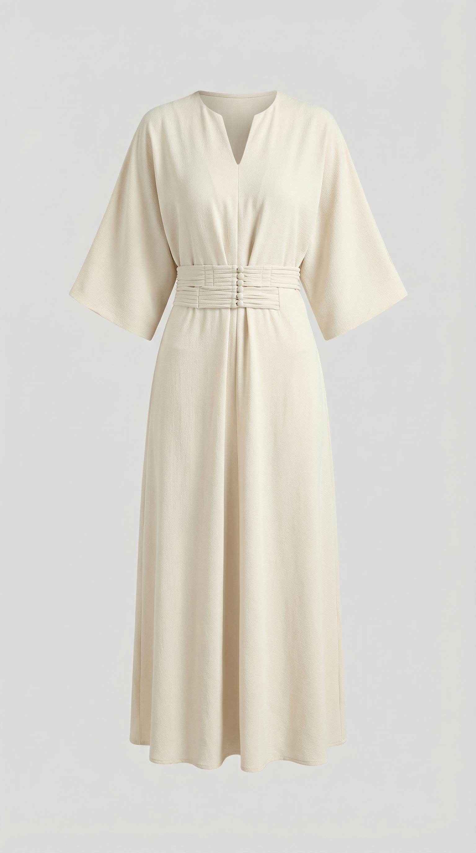 Maxi Dress with Waist Belt - Lightweight Fabric, Elegant Design for Casual or Formal Wear, Available in Multiple Colors