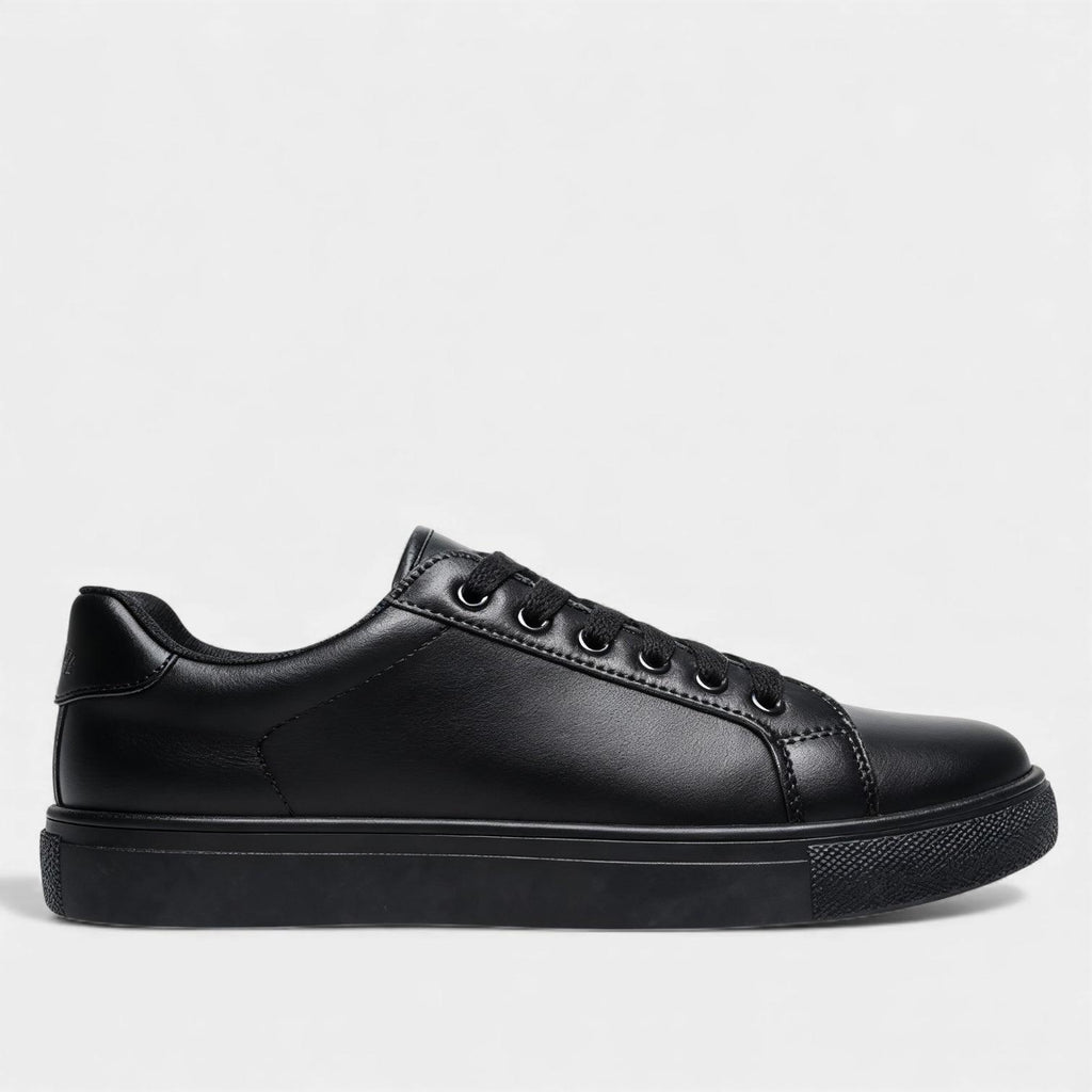 Men's Black Sneakers - Classic Design, Lightweight Material, Casual Footwear for Everyday Use