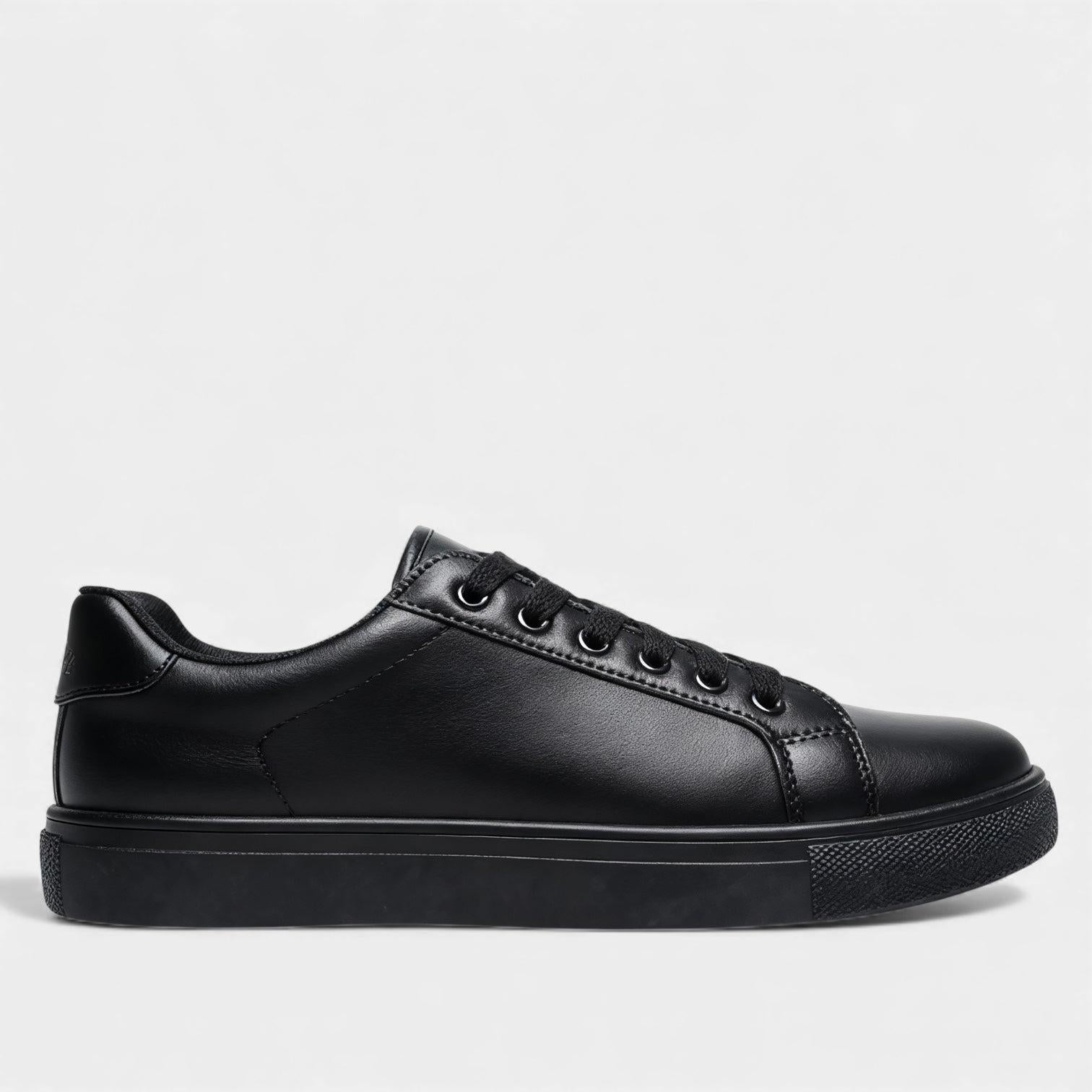 Men's Black Sneakers - Classic Design, Lightweight Material, Casual Footwear for Everyday Use