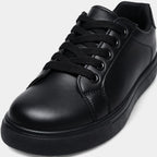 Men's Black Sneakers - Classic Design, Lightweight Material, Casual Footwear for Everyday Use