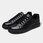 Men's Black Sneakers - Classic Design, Lightweight Material, Casual Footwear for Everyday Use