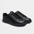 Men's Black Sneakers - Classic Design, Lightweight Material, Casual Footwear for Everyday Use