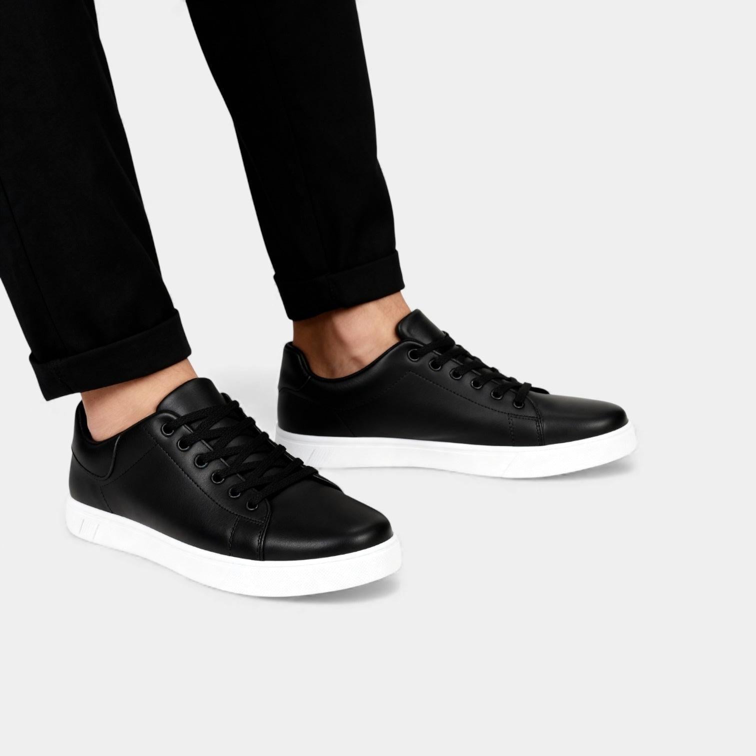 Men's Classic Business Sneakers - Comfortable Leather Design for Everyday Wear - Versatile Casual Footwear