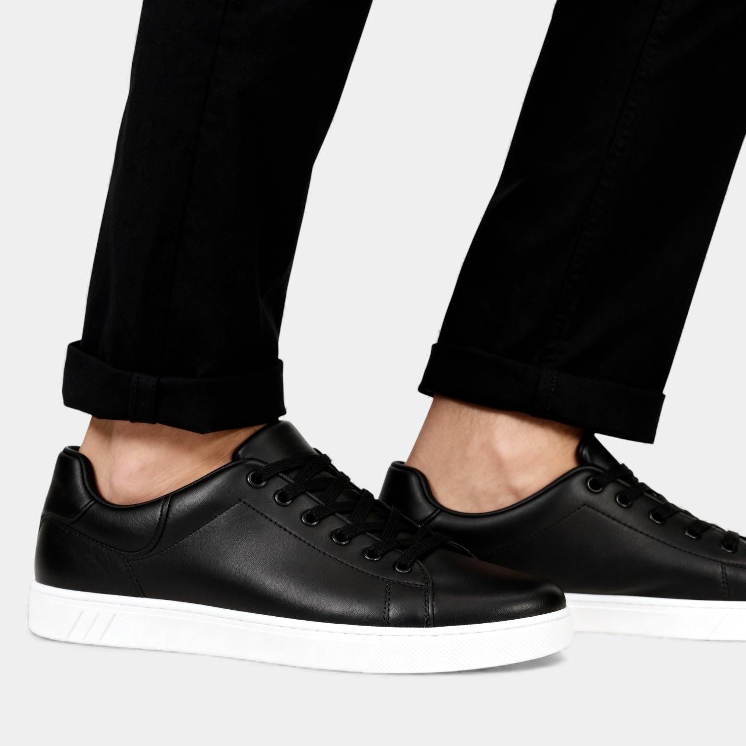 Men's Classic Business Sneakers - Comfortable Leather Design for Everyday Wear - Versatile Casual Footwear