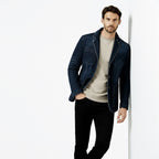 Men's Denim Blazer - Tailored Casual Overcoat for Everyday Wear - Versatile Lightweight Jacket