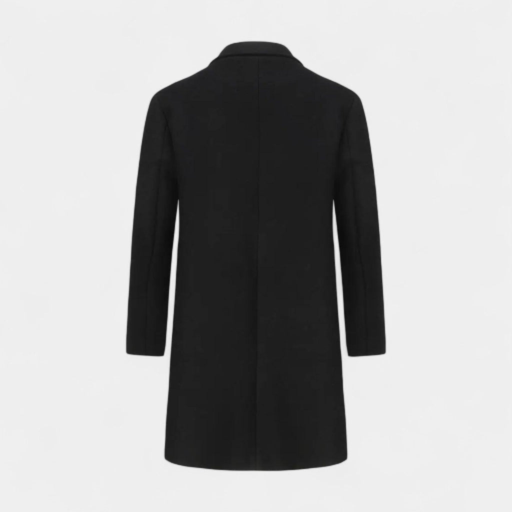Men's Double-Breasted Wool Trench Overcoat - Warm Winter Outerwear for Formal and Casual Wear