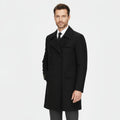Men's Double-Breasted Wool Trench Overcoat - Warm Winter Outerwear for Formal and Casual Wear