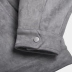 Men's Faux Suede Zip Shirt Jacket - Casual Overshirt for Everyday Wear