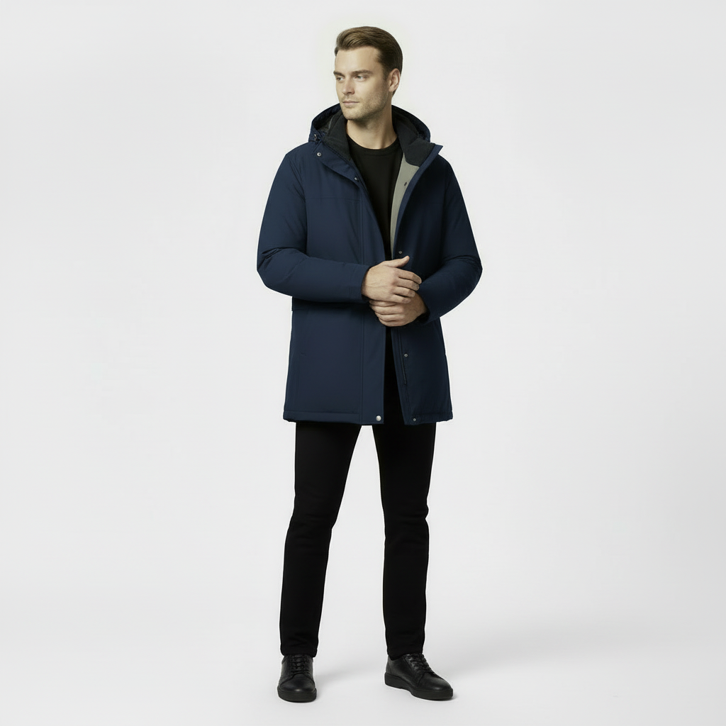 Men's Insulated Parka Jacket for Cold Weather - Waterproof, Warm, and Stylish Winter Outerwear