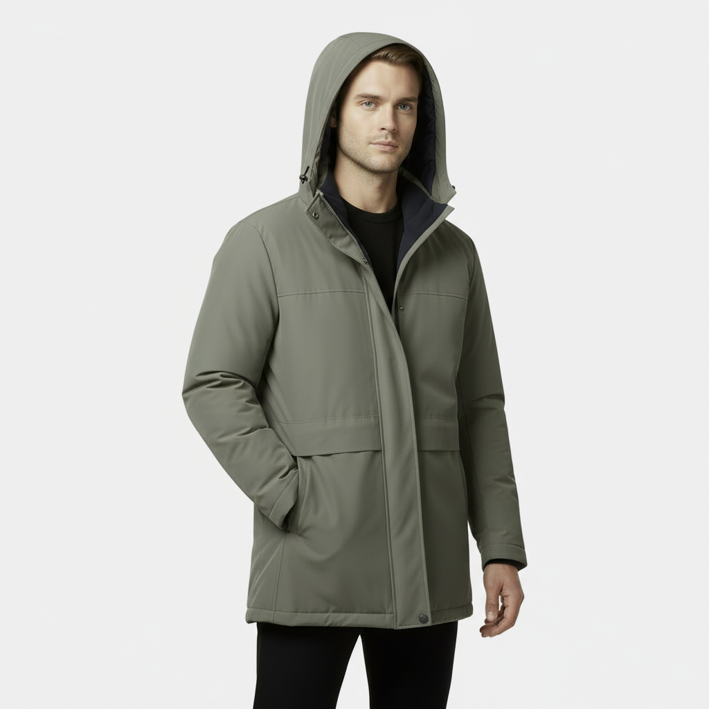 Men's Insulated Parka Jacket for Cold Weather - Waterproof, Warm, and Stylish Winter Outerwear