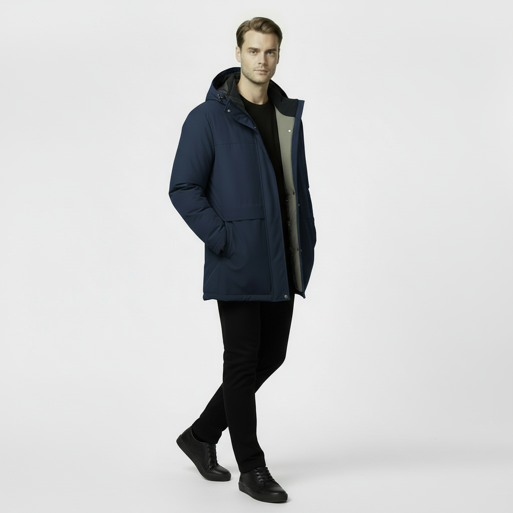 Men's Insulated Parka Jacket for Cold Weather - Waterproof, Warm, and Stylish Winter Outerwear